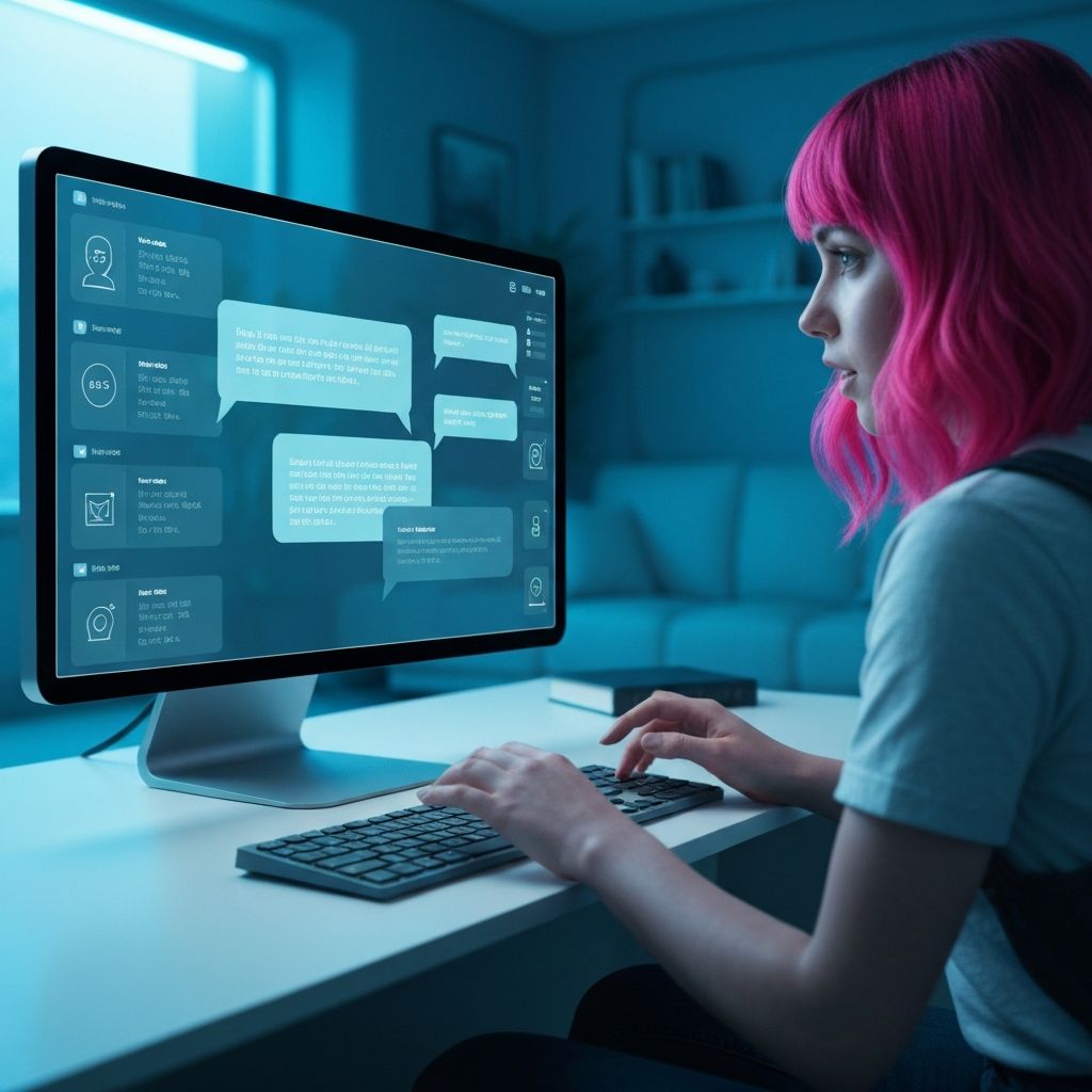 Person using AI chatbot